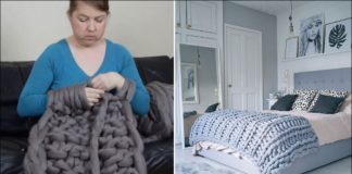 Come creare una bellissima coperta usando solo le mani… [VIDEO]