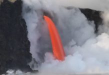 nube vapore cascata lava video