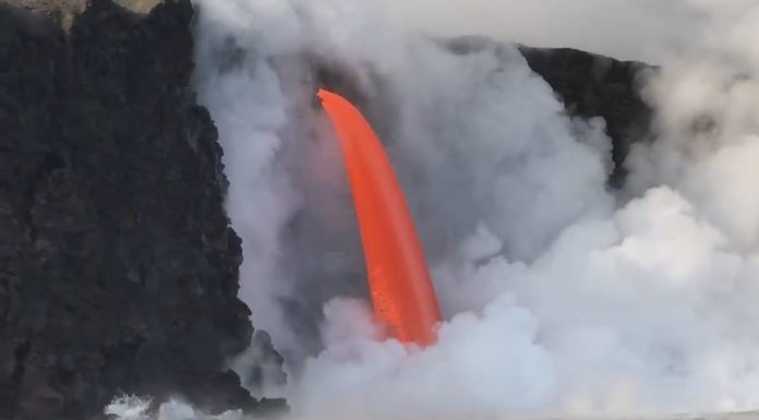 nube vapore cascata lava video
