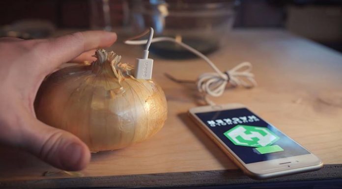 ricaricare smartphone cipolla video