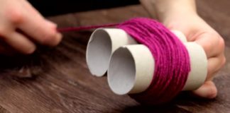 Avvolge della lana su 2 rotoli di carta e crea qualcosa di geniale! [VIDEO]