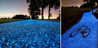 Fantastica pista ciclabile solare che si illumina di notte! [VIDEO]